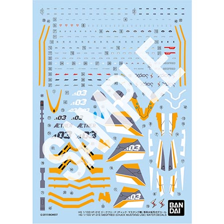 HG 1/100 VF-31E SIEGFRIED (CHUCK MUSTANG USE) 专用水贴